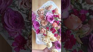 The best way to dry flowers 🌹 silica asmr diy flowers driedflowers resin art artist crafts [upl. by Yaja]