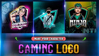 Make Your Character Gaming Logo in Picsart  Gaming Logo Kaise Banaya [upl. by Nilrak]