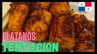 Como Hacer Platano en Tentacion Panameño 🇵🇦  How to Make Sweet Plantain [upl. by Ramor]