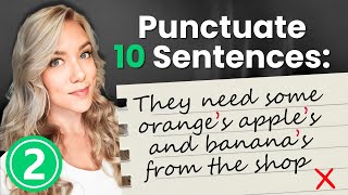 Punctuate the Following Sentences in English Grammar Beginner Punctuation Practice [upl. by Donna]