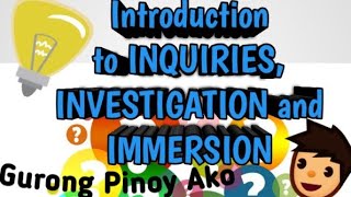 Introduction to Inquiries Investigation and Immersion Applied Subject for SHS Students [upl. by Namilus]