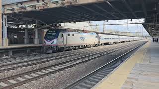 Afternoon Amtrak NJ Transit and SEPTA Trains at Trenton NJ [upl. by Ennasus]