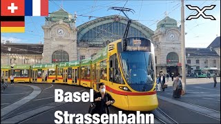 🇨🇭 🇫🇷 🇩🇪 Strassenbahn Basel  Swiss tram cross French and German border  Tram  Switzerland [upl. by Jezebel]