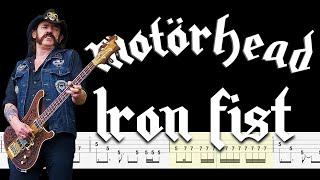 Motörhead – Iron Fist 🔴Bass Tabs  Notation ChamisBass chamisbass aceofspades basstabs [upl. by Nerrej]