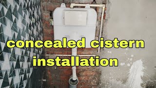 Jaguar concealed cistern installation in bathroom [upl. by Aidul663]