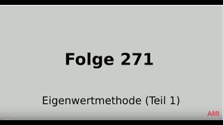 Eigenwertmethode Differenzialgleichungssysteme Folge 271 [upl. by Judson84]