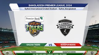 🔴 Live Khulna Tigers Vs Rangpur Riders – Match 9  KHT vs RAN Live  Bangladesh Premier League [upl. by Hudis]