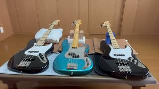 Fender basses  MIJ  Geddy Lee Steve Harris Geddy Lee [upl. by Aihsemat24]