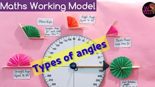 Types of angles  Maths Working model for school project￼ [upl. by Rillings]