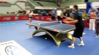 Soo Yeon Lee amp Timo Boll practice Table Tennis [upl. by Lexa]