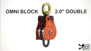 Omni Block 20quot Double  A Double Sheave Machined Swivel Pulley [upl. by Zipporah]