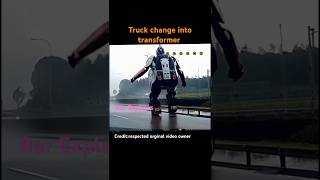 Truck changes into transformer 😂😂funny shorts [upl. by Nylhsa]