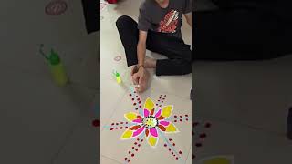 Rangoli Souravjoshivlogs shortfeed vlogs ytshorts ytshorts [upl. by Herahab]