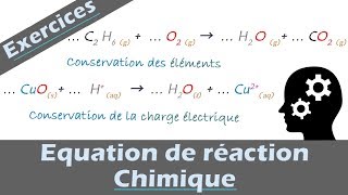 Equilibrer une équation de réaction chimique 📝Exercice corrigé  Physique  Chimie  Lycée [upl. by Redleh]