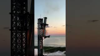 UNBELIEVABLE Watch SpaceX Super Heavy Booster Get Caught MIDAIR short spacex starship [upl. by Aenyl]