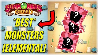 BEST MONSTERS For Elemental Damage in Summoners Greed [upl. by Ahsimak137]