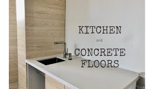 Kitchen is coming together  Concrete floors [upl. by Kinchen]