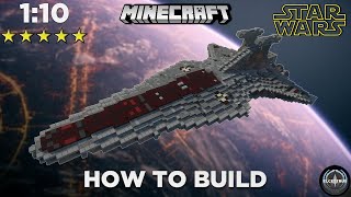 Republic Venatorclass star destroyer  Minecraft Star Wars tutorial [upl. by Efal764]