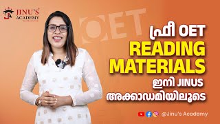 OET Free Reading Materials  Jinus Academy [upl. by Nowd35]