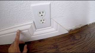 Baseboard Trick  SIMPLE Installation Around Obstacles [upl. by Porett]