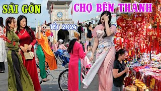 CHỢ BẾN THÀNH gặp dàn quotHot Girlquot chụp ảnh Tết 2024  Hỏi giá chợ nổi tiếng nhất SÀI GÒN [upl. by Lexy249]