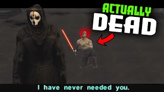 KOTOR 2 Cut Content Nihilus Originally KILLED Darth Sion [upl. by Yelhak952]