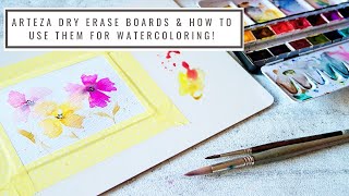 Arteza Dry Erase Board Review How To Use It For Watercoloring [upl. by Anais]