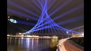 25102024  Eröffnung Donautalbrücke mit Lichtshow [upl. by Nnoryt751]