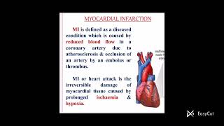 myocardial infarction priyanka NURSING DEPARTMENT [upl. by Worrell654]