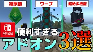 【アドオン紹介】とりあえずこれを買え！スイッチ対応な超絶便利アドオン3選！【統合版マイクラ】 [upl. by Riay]