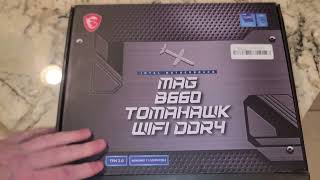 Unboxing MSI MAG B660 Tomahawk wifi DDR4 LGA 1700 motherboard usedebay [upl. by Donovan]