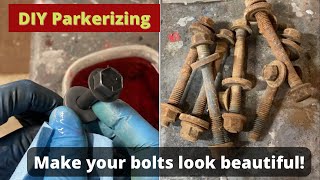 DIY parkerizing Make your rusty bolts look beautiful [upl. by Ozkum91]