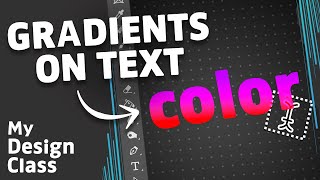 How to Add A Color GRADIENT to Text in Photoshop [upl. by Htiek]