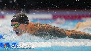 Welcome back Caeleb Dressel wins 100m butterfly at Trials will defend Olympic title in Paris [upl. by Airbmat55]