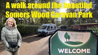 A walk around this lovely site Somers Wood Caravan Park in October 2024 [upl. by Lezti]