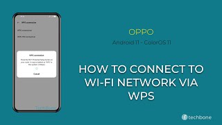 How to Connect to a WiFi network via WPS  Oppo Android 11  ColorOS 11 [upl. by Shelia]