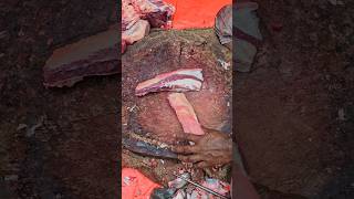 Excellent deshi black ox chest meat amp bone smoith cutting skill in bd [upl. by Attenad]