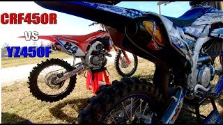 2019 Yamaha YZ450F vs 2019 Honda CRF450RWE [upl. by Asil]