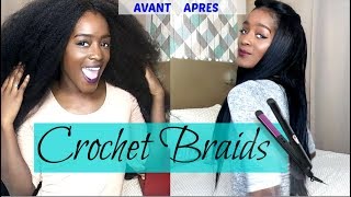 Coiffure protectrice Crochet braids  Effet naturel [upl. by Ikik]