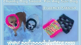 Chunky Dog Snood Crochet Pattern [upl. by Zimmermann108]