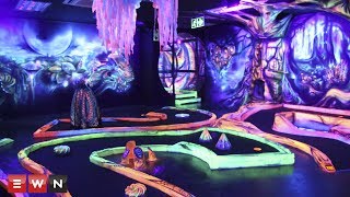 Intergalactic Golf Glowing Rooms takes mini golf into a galaxy far away [upl. by Kazim]