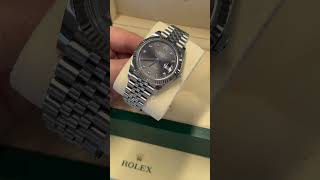 Grey rhodium diamond dial on a Rolex Datejust [upl. by Aicileb]