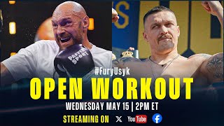 Tyson Fury vs Oleksandr Usyk  OPEN WORKOUT [upl. by Erodisi18]