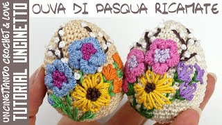 Tutorial Ricamare Uova di Pasqua Amigurumi 3 sub Eng y Esp [upl. by Eciruam]