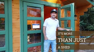 Its more than just a shed  a creatively chaotic entrepreneur shows his backyard home office shed [upl. by Spanos347]