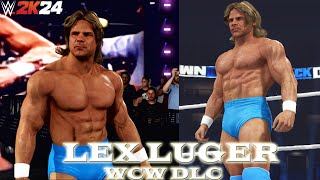 Lex Luger WCW DLC Pack Entrance  Finisher amp Victory Motion Concept  WWE 2K24 PC [upl. by Moretta]