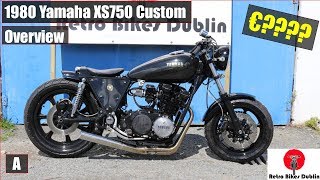 1980 Yamaha XS750 Custom Rebuild Review  Overview  Yamaha xs750 exhaust sound [upl. by Bonine]