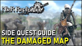 Nier Replicant 2021 THE DAMAGED MAP Side Quest Guide LABYRINTHS SHOUT Weapon Location [upl. by Nner]