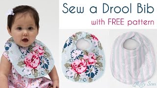 Sew a Baby Bib  Make a drool bib [upl. by Aron]