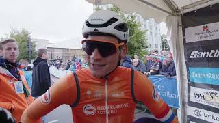 Mathieu van der Poel  Interview at the start  World Championships Road Race Zürich 2024 [upl. by Tdnaltroc]